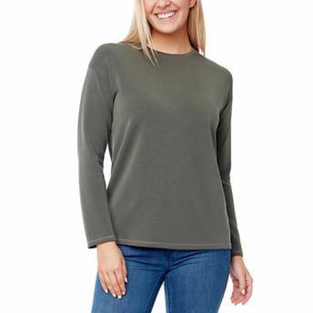 NEW UP! Long Sleeve Knit Top | Green